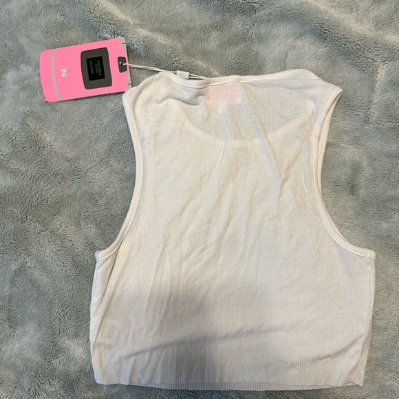 Meshki Cream Ribbed Tank Top - Picture 4 of 4